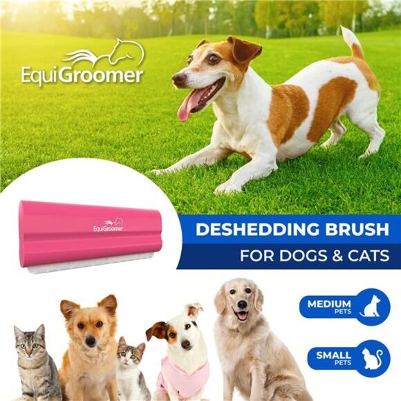 Deshedding Brush for Dogs Cats | Pink | Undercoat Tool for Large and Small Pets - Picture 2 of 7